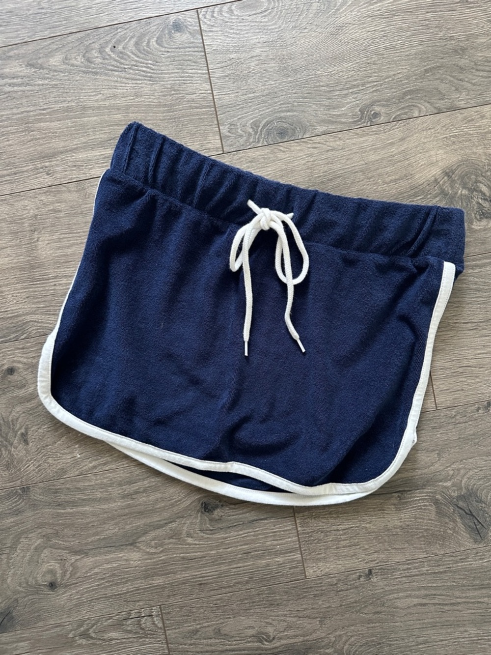 Classic Navy Terry Skirt with White Trim
